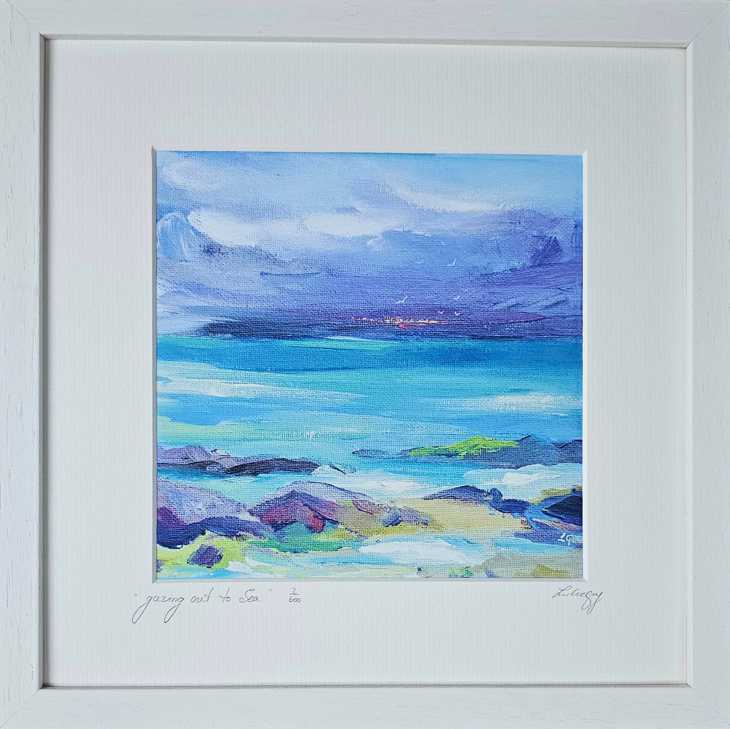 " gazing out to sea "
