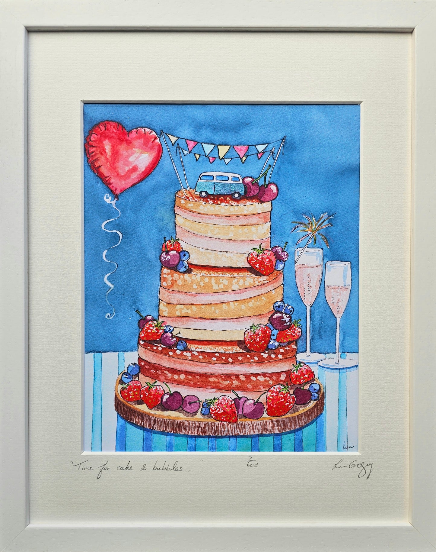 " time for cake & bubbles..."