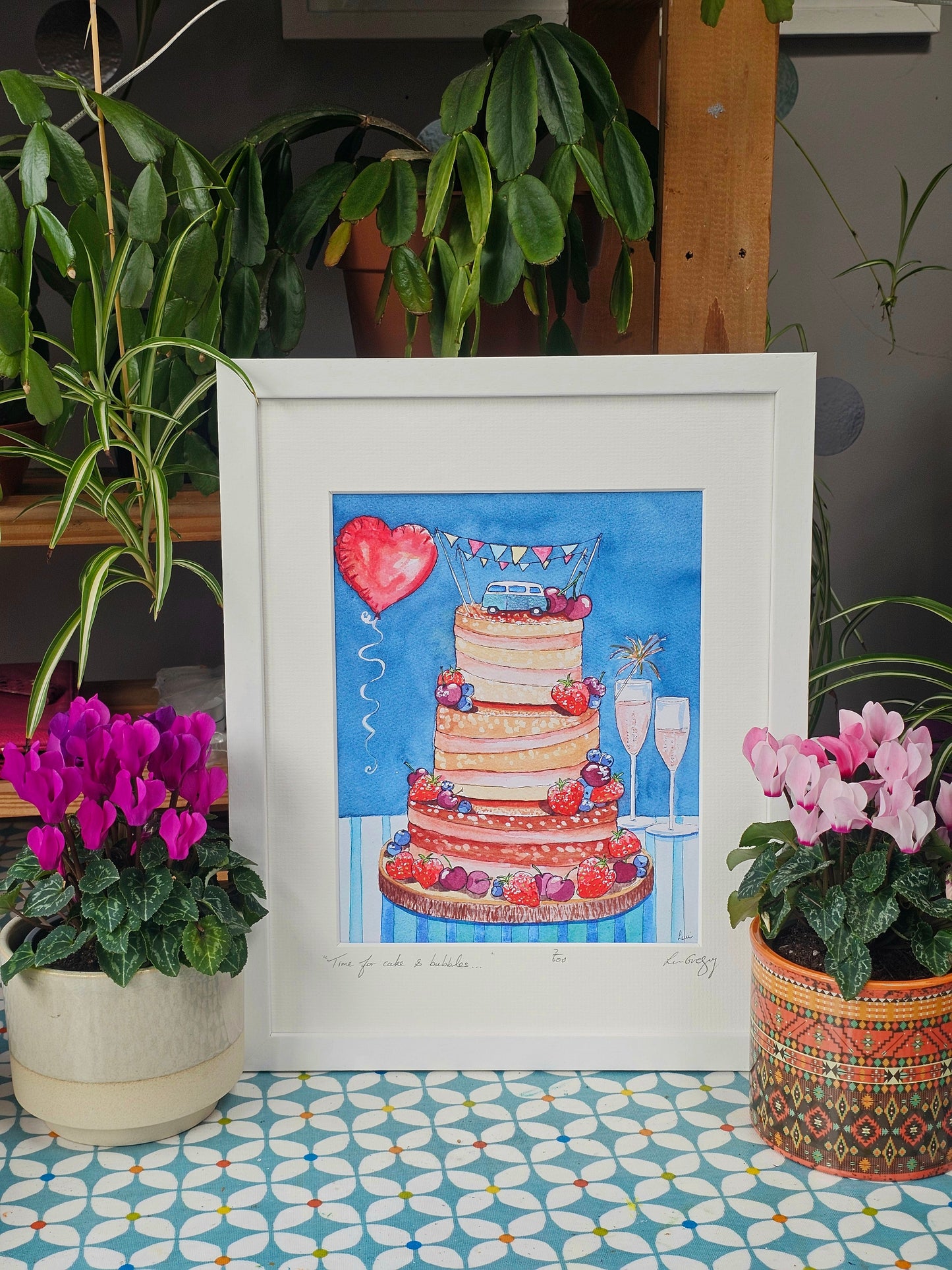 " time for cake & bubbles..."