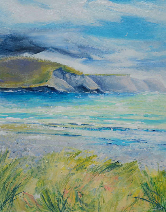 " a Summer's day at Keel beach, Achill"